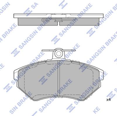 Hi-Q SP1708 - Тормозные колодки, дисковые, комплект unicars.by