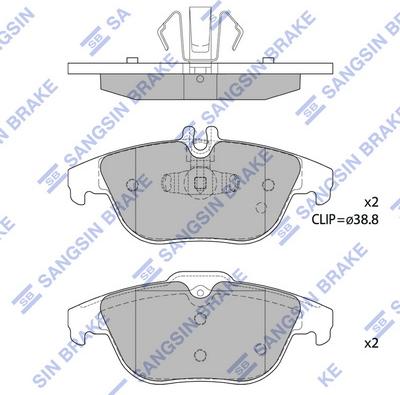 Hi-Q SP1707 - Тормозные колодки, дисковые, комплект unicars.by