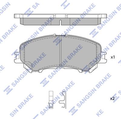 Hi-Q SP1715 - Тормозные колодки, дисковые, комплект unicars.by