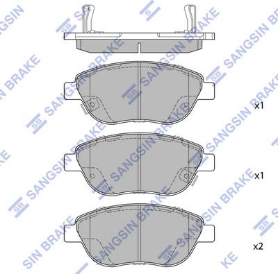 Hi-Q SP1710 - Тормозные колодки, дисковые, комплект unicars.by