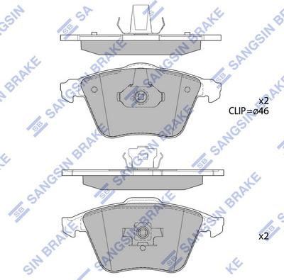 Hi-Q SP1784 - Тормозные колодки, дисковые, комплект unicars.by