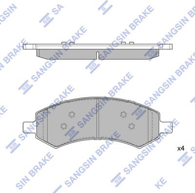 Hi-Q SP1785 - Тормозные колодки, дисковые, комплект unicars.by