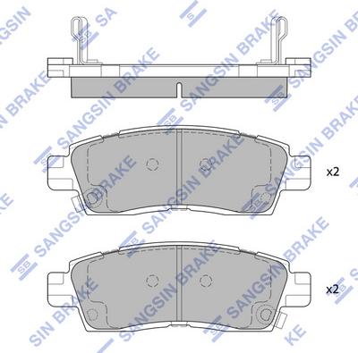 Hi-Q SP1783 - Тормозные колодки, дисковые, комплект unicars.by