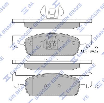 Hi-Q SP1787 - Тормозные колодки, дисковые, комплект unicars.by