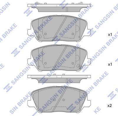 Hi-Q SP1720 - Тормозные колодки, дисковые, комплект unicars.by