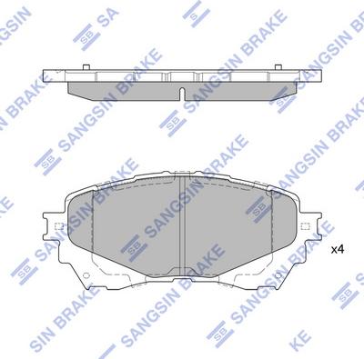 Hi-Q SP1728 - Тормозные колодки, дисковые, комплект unicars.by