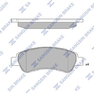 Hi-Q SP1727 - Тормозные колодки, дисковые, комплект unicars.by