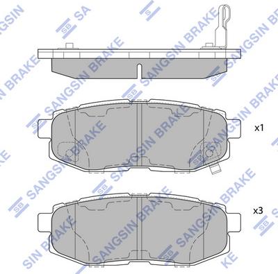 Hi-Q SP1777 - Тормозные колодки, дисковые, комплект unicars.by