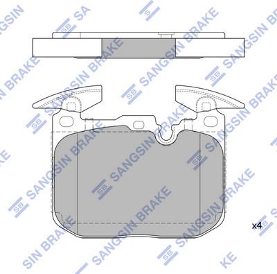 Hi-Q SP2402 - Тормозные колодки, дисковые, комплект unicars.by