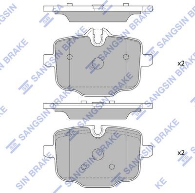 Hi-Q SP2508 - Тормозные колодки, дисковые, комплект unicars.by