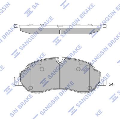 Hi-Q SP2583 - Тормозные колодки, дисковые, комплект unicars.by