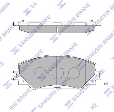 Hi-Q SP2093 - Тормозные колодки, дисковые, комплект unicars.by