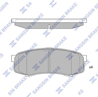 Hi-Q SP2040 - Тормозные колодки, дисковые, комплект unicars.by