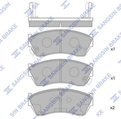 Hi-Q SP2009 - Тормозные колодки, дисковые, комплект unicars.by