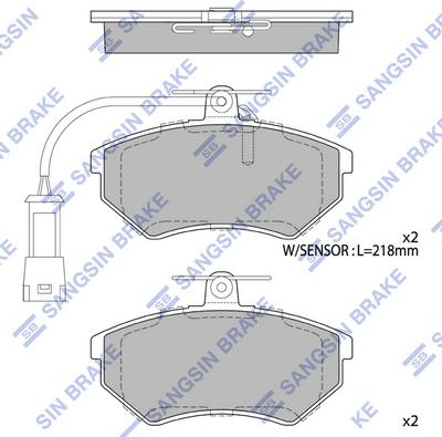 Hi-Q SP2005 - Тормозные колодки, дисковые, комплект unicars.by