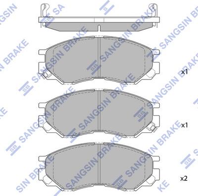 Hi-Q SP2011 - Тормозные колодки, дисковые, комплект unicars.by