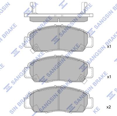 Hi-Q SP2012 - Тормозные колодки, дисковые, комплект unicars.by