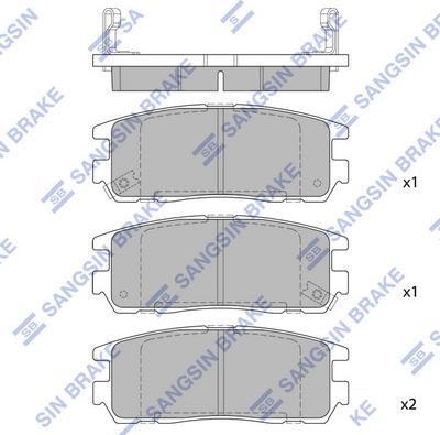 Hi-Q SP2089 - Тормозные колодки, дисковые, комплект unicars.by