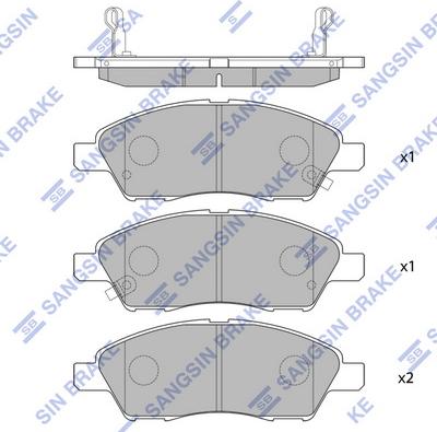 Hi-Q SP2084 - Тормозные колодки, дисковые, комплект unicars.by