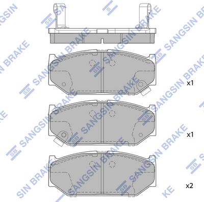 Hi-Q SP2086 - Тормозные колодки, дисковые, комплект unicars.by