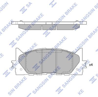 Hi-Q SP2080 - Тормозные колодки, дисковые, комплект unicars.by