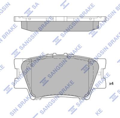 Hi-Q SP2081A - Тормозные колодки, дисковые, комплект unicars.by