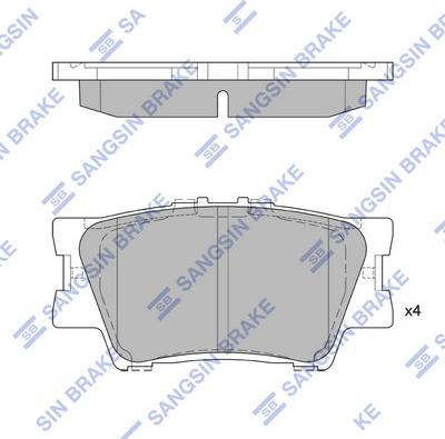 Hi-Q SP2081 - Тормозные колодки, дисковые, комплект unicars.by