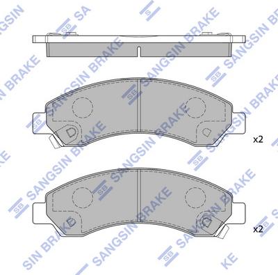 Hi-Q SP2088 - Тормозные колодки, дисковые, комплект unicars.by