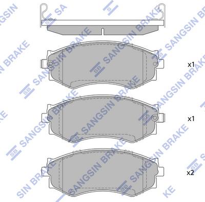 Hi-Q SP2034A - Тормозные колодки, дисковые, комплект unicars.by