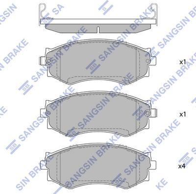 Hi-Q SP2034B - Тормозные колодки, дисковые, комплект unicars.by