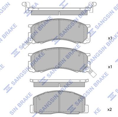 Hi-Q SP2035 - Тормозные колодки, дисковые, комплект unicars.by