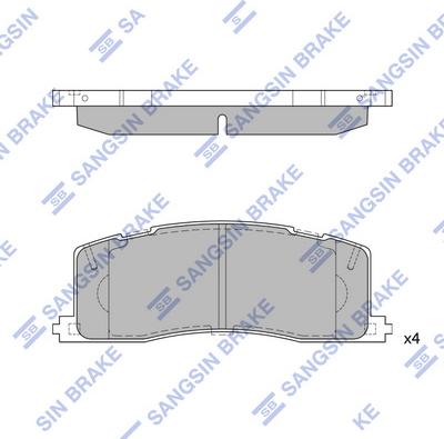 Hi-Q SP2036 - Тормозные колодки, дисковые, комплект unicars.by