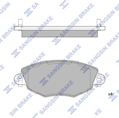 Hi-Q SP2030 - Тормозные колодки, дисковые, комплект unicars.by