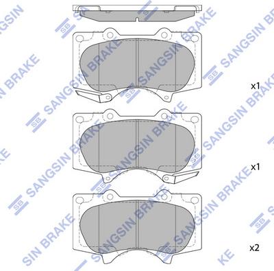 Hi-Q SP2033 - Тормозные колодки, дисковые, комплект unicars.by