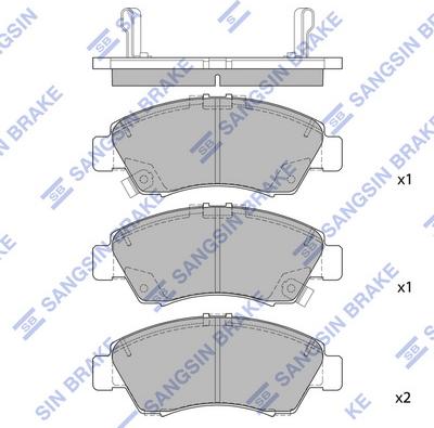 Hi-Q SP2032A - Тормозные колодки, дисковые, комплект unicars.by