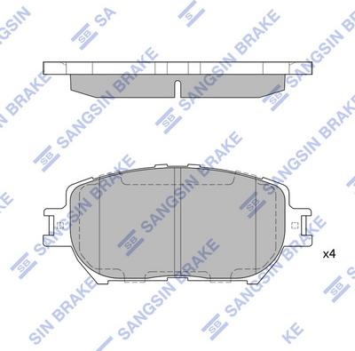 Hi-Q SP2037 - Тормозные колодки, дисковые, комплект unicars.by