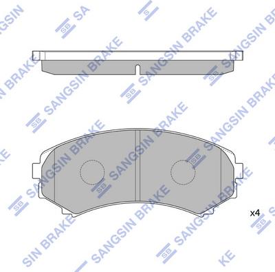 Hi-Q SP2075 - Тормозные колодки, дисковые, комплект unicars.by