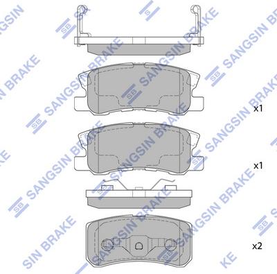 Hi-Q SP2076 - Тормозные колодки, дисковые, комплект unicars.by