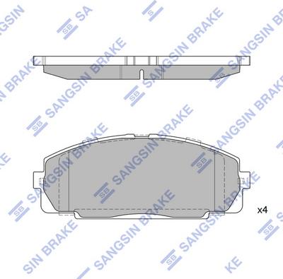 Hi-Q SP2077 - Тормозные колодки, дисковые, комплект unicars.by