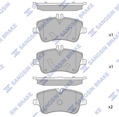 Hi-Q SP2191 - Тормозные колодки, дисковые, комплект unicars.by