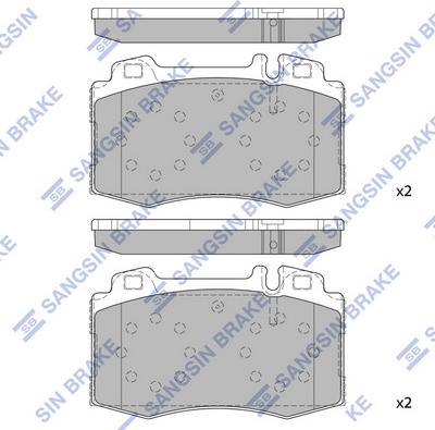 Hi-Q SP2193 - Тормозные колодки, дисковые, комплект unicars.by