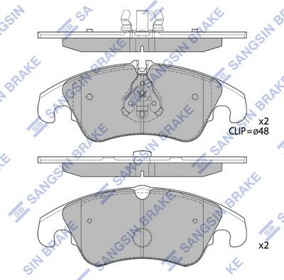 Hi-Q SP2145A - Тормозные колодки, дисковые, комплект unicars.by