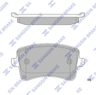 Hi-Q SP2146 - Тормозные колодки, дисковые, комплект unicars.by