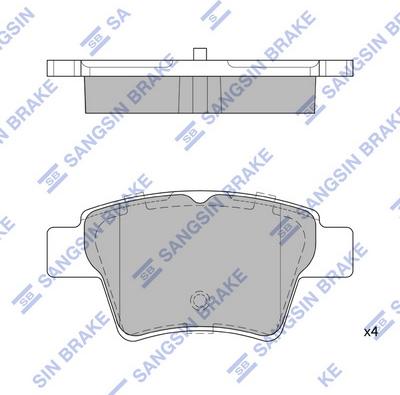 Hi-Q SP2153 - Тормозные колодки, дисковые, комплект unicars.by