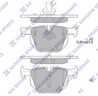 Hi-Q SP2157 - Тормозные колодки, дисковые, комплект unicars.by