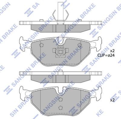 Hi-Q SP2162 - Тормозные колодки, дисковые, комплект unicars.by