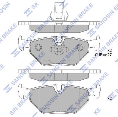 Hi-Q SP2167 - Тормозные колодки, дисковые, комплект unicars.by