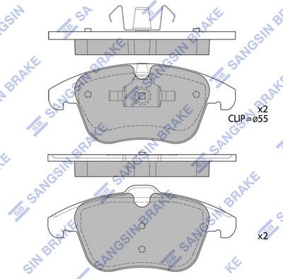 Hi-Q SP2101F - Тормозные колодки, дисковые, комплект unicars.by