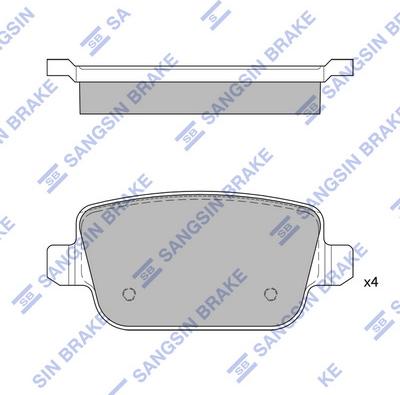 Hi-Q SP2101R - Тормозные колодки, дисковые, комплект unicars.by