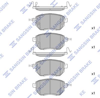 Hi-Q SP2107 - Тормозные колодки, дисковые, комплект unicars.by